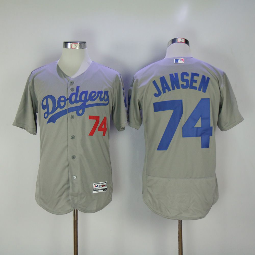 Men Los Angeles Dodgers #74 Jansen Grey MLB Jerseys->youth mlb jersey->Youth Jersey